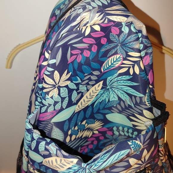 Hawaii Spirit Floral Design Canvas Backpack Beach Bag 2 bottle holders - Picture 6 of 16